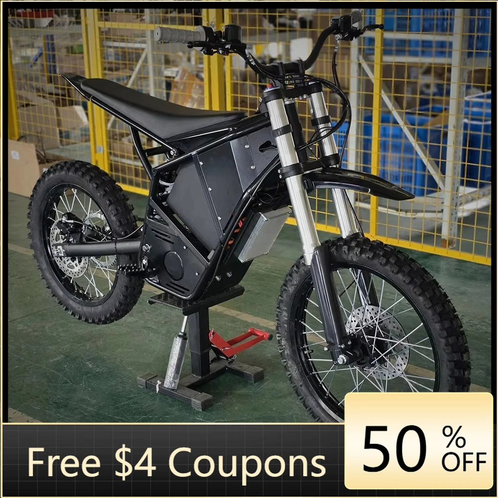 Rs electric off-road vehicle 72V 8000W mid-drive motorcycle 40Ah lithium battery with hydraulic disc brakes, mountain bike
Rs electric off-road vehicle 72V 8000W mid-drive motorcycle 40Ah lithium battery with hydraulic disc brakes, mountain bike