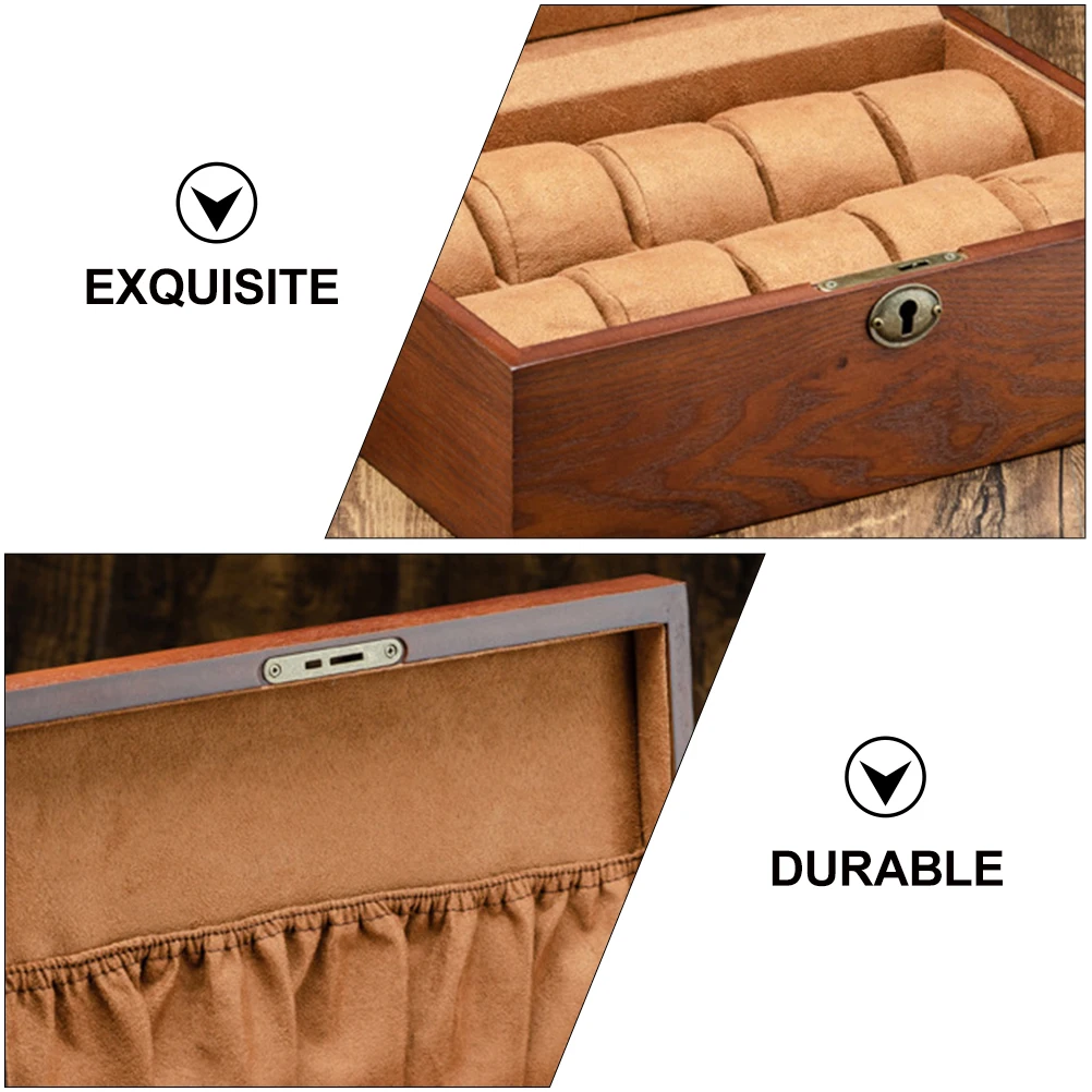 Wooden Watch Storage Box Vintage Organizer Container For Bracelets Necklaces Wristwatch Lightweight Durable Jewelry Case With
Wooden Watch Storage Box Vintage Organizer Container For Bracelets Necklaces Wristwatch Lightweight Durable Jewelry Case With