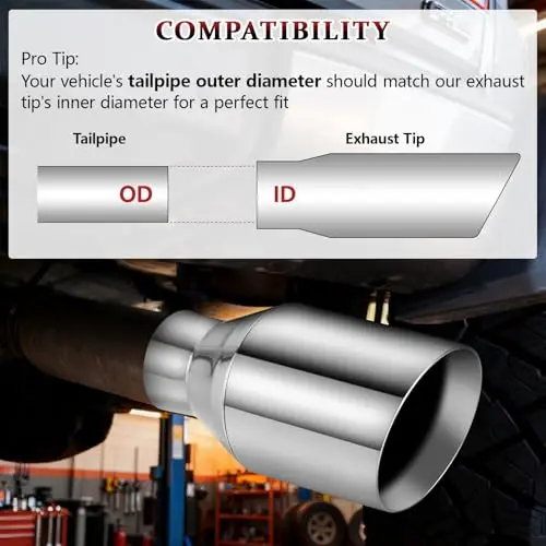 Polished Stainless Steel Dual-Wall Exhaust Tip 2.25 Inch Inlet 4 Inch Outlet 8 Inch Length Weld-On Universal For Car And Truck
Polished Stainless Steel Dual-Wall Exhaust Tip 2.25 Inch Inlet 4 Inch Outlet 8 Inch Length Weld-On Universal For Car And Truck