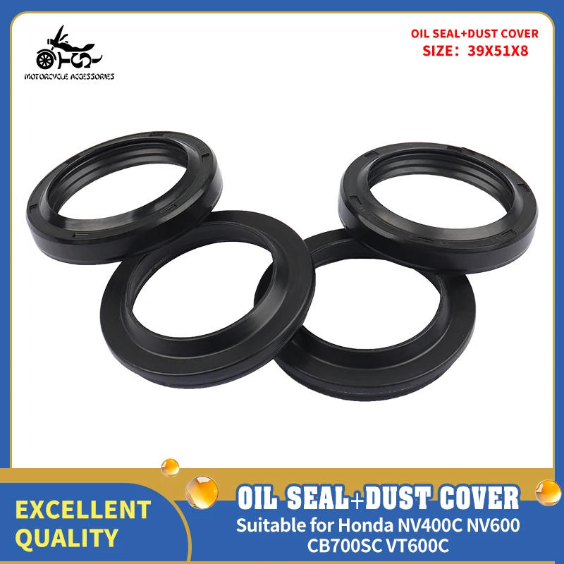 39x51x8 Motorcycle Parts Front Fork Dust and Oil Seal For Honda NV400C NV600 CB700SC VT600C Damper Shock Absorber
39x51x8 Motorcycle Parts Front Fork Dust and Oil Seal For Honda NV400C NV600 CB700SC VT600C Damper Shock Absorber