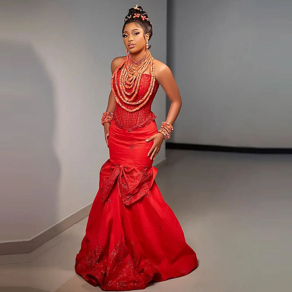 Red Aso Nbi Prom Dresses Sweetheart With Bow Sequins Beads Plus Size Evening Dress Corset Back vestidos de noche
Red Aso Nbi Prom Dresses Sweetheart With Bow Sequins Beads Plus Size Evening Dress Corset Back vestidos de noche