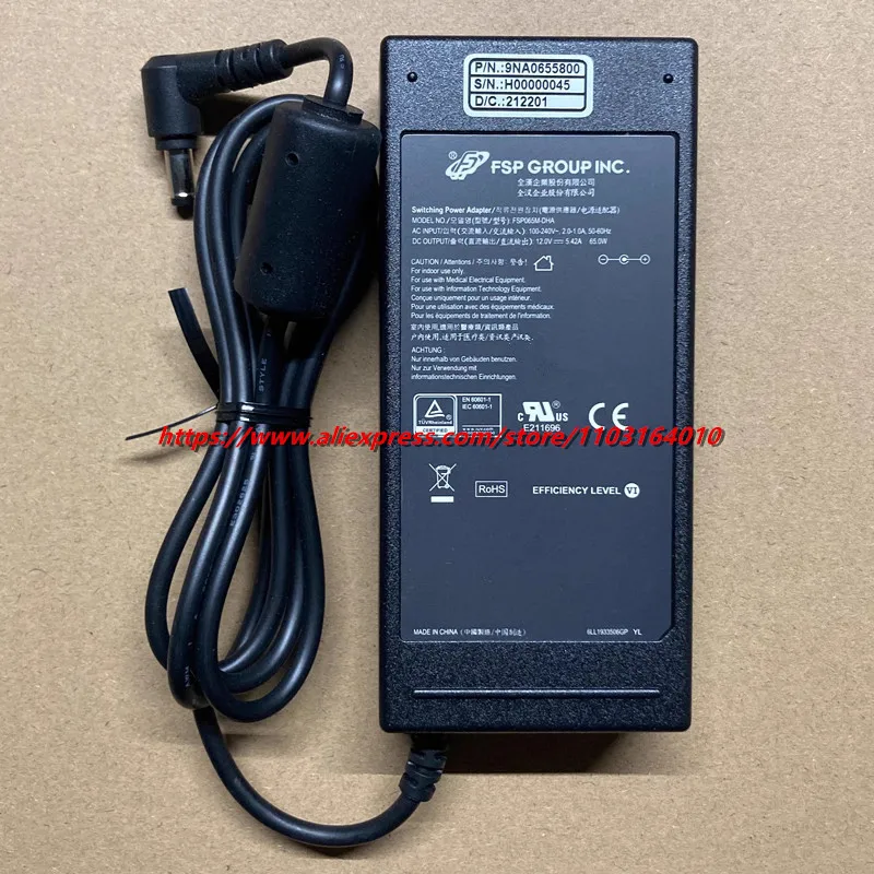 Original FSP AC Adapter 12V 5.42A 65W FSP065M-DHA FSP065-RHAC2 5.5*2.5mm Charger Monitor Power Supply
Original FSP AC Adapter 12V 5.42A 65W FSP065M-DHA FSP065-RHAC2 5.5*2.5mm Charger Monitor Power Supply