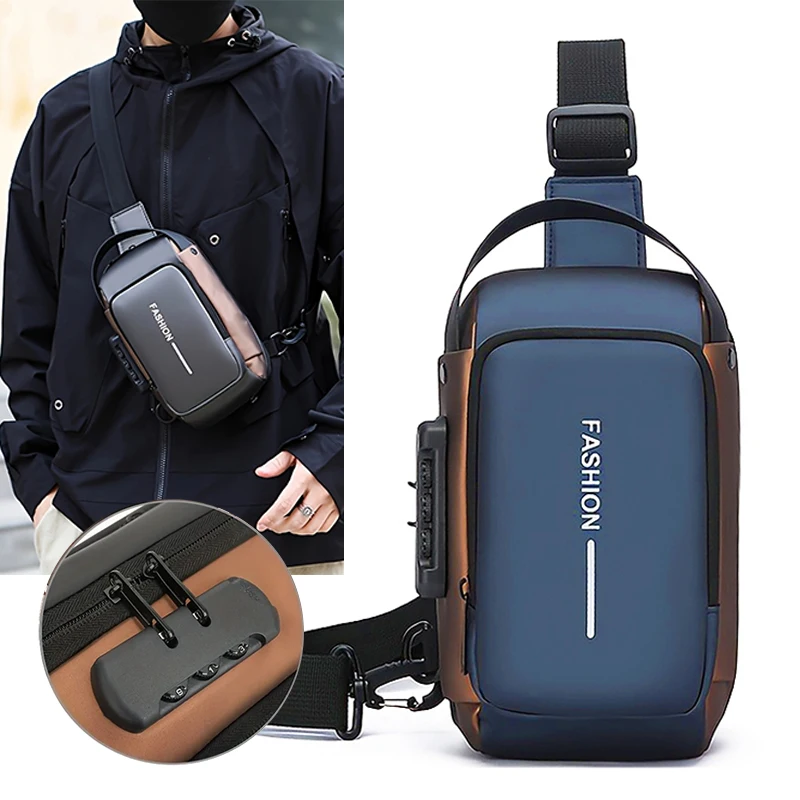 Men's Sporty Chest Bag Motorcycle Phone Pack with Password Lock Zipper Closure Crossbody Sling Bag for Daily Commute Outdoor
Men's Sporty Chest Bag Motorcycle Phone Pack with Password Lock Zipper Closure Crossbody Sling Bag for Daily Commute Outdoor