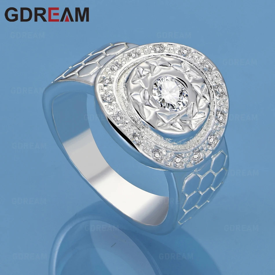 GDREAM 925 Sterling Silver Large Round Zircon 7-10 Ring For Women, Commuter Accessories, Christmas Gift Jewelry
GDREAM 925 Sterling Silver Large Round Zircon 7-10 Ring For Women, Commuter Accessories, Christmas Gift Jewelry