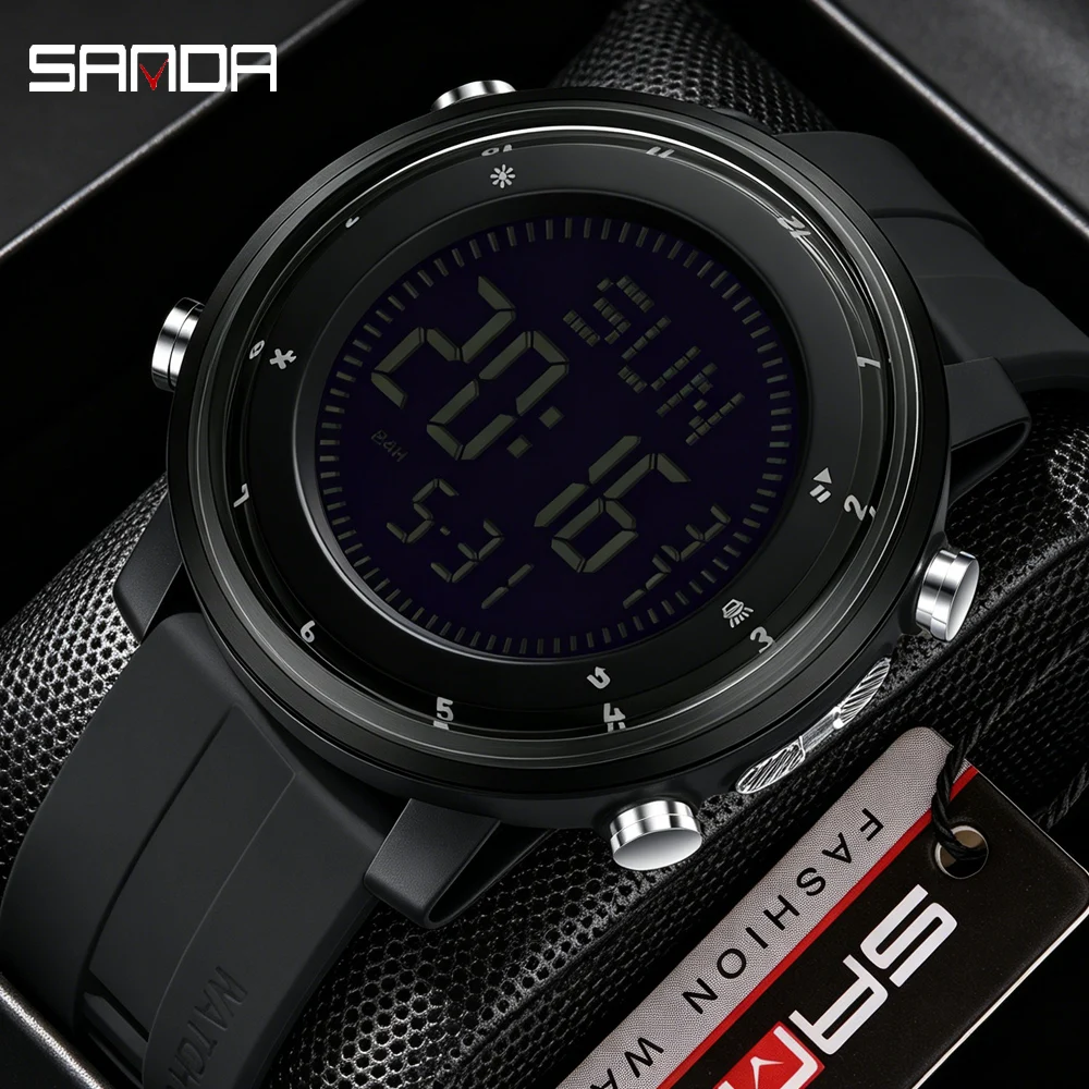 SANDA New Men Women Electron Watch Fashion Dial Count Down Timer Waterproof Watch LED Luminous Digital Analog Sport Watch
SANDA New Men Women Electron Watch Fashion Dial Count Down Timer Waterproof Watch LED Luminous Digital Analog Sport Watch