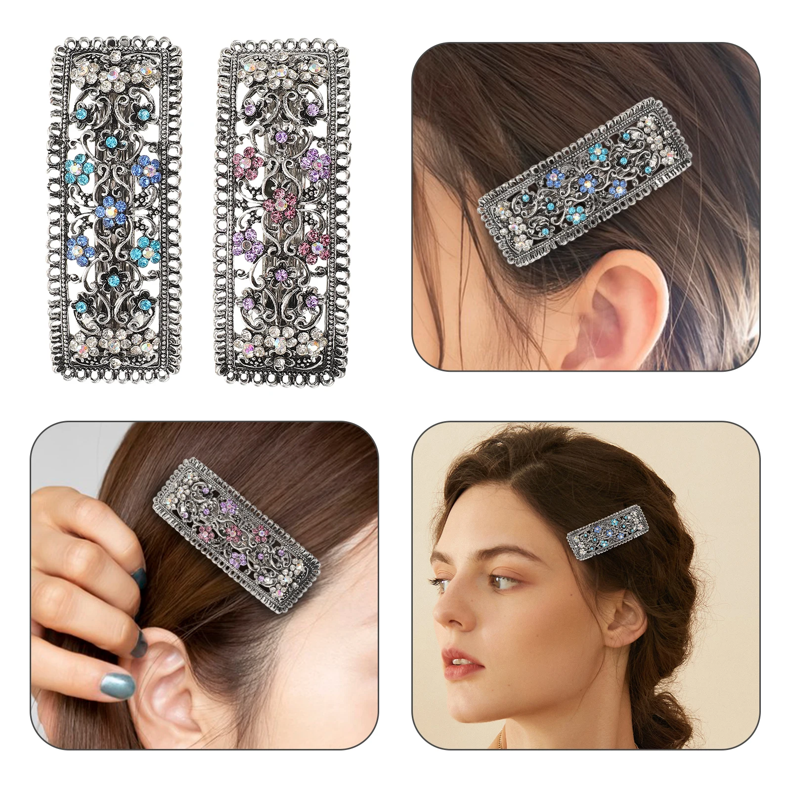 2 Pcs Vintage Hairpin Accessories for Women Headgear Girls Clips Decorative Hairpins
2 Pcs Vintage Hairpin Accessories for Women Headgear Girls Clips Decorative Hairpins