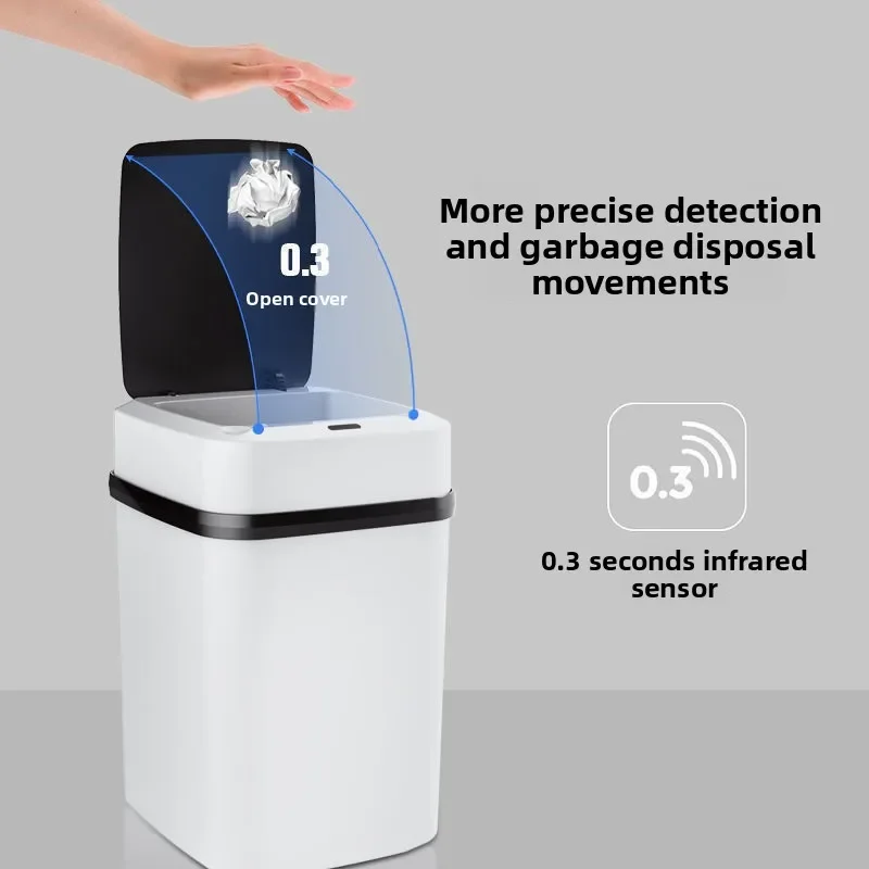 13L Smart Sensor Trash Can Fully Automatic Waterproof for Kitchen Living Room Household Bathroom Toilet Garbage Bin
13L Smart Sensor Trash Can Fully Automatic Waterproof for Kitchen Living Room Household Bathroom Toilet Garbage Bin