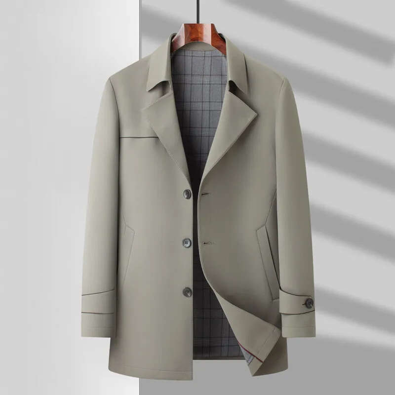 Men's Handsome Medium Long Trench Coat Spring 2025 High Quality Fashion Solid Color Mulberry Silk Cape Coat Suit Collar
Men's Handsome Medium Long Trench Coat Spring 2025 High Quality Fashion Solid Color Mulberry Silk Cape Coat Suit Collar