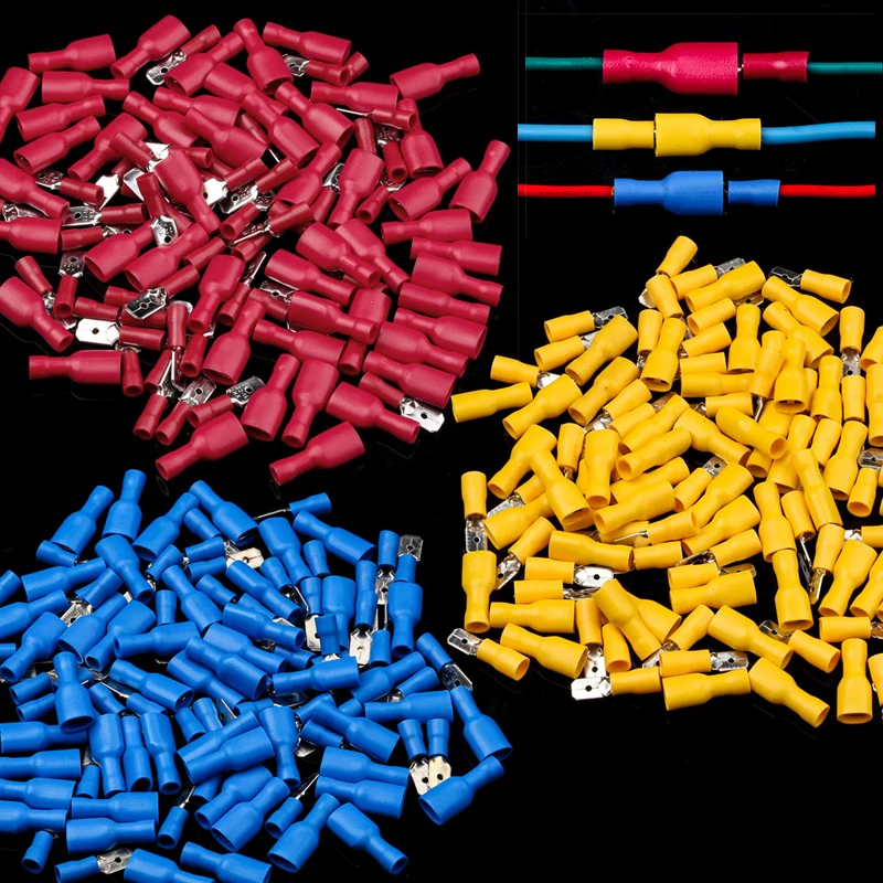 100PCS Insulated Female&Male Crimp Spade Terminals Wire Butt Connector Electrical Wire Cable Connecors Assorted Kit
100PCS Insulated Female&Male Crimp Spade Terminals Wire Butt Connector Electrical Wire Cable Connecors Assorted Kit