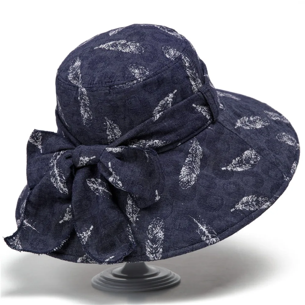 Trendy Foldable Women's Bow Sun Hat Wide Brim Feather Pattern Fisherman's Hat UV Protection Lightweight Dome Hat Summer Outdoor
Trendy Foldable Women's Bow Sun Hat Wide Brim Feather Pattern Fisherman's Hat UV Protection Lightweight Dome Hat Summer Outdoor