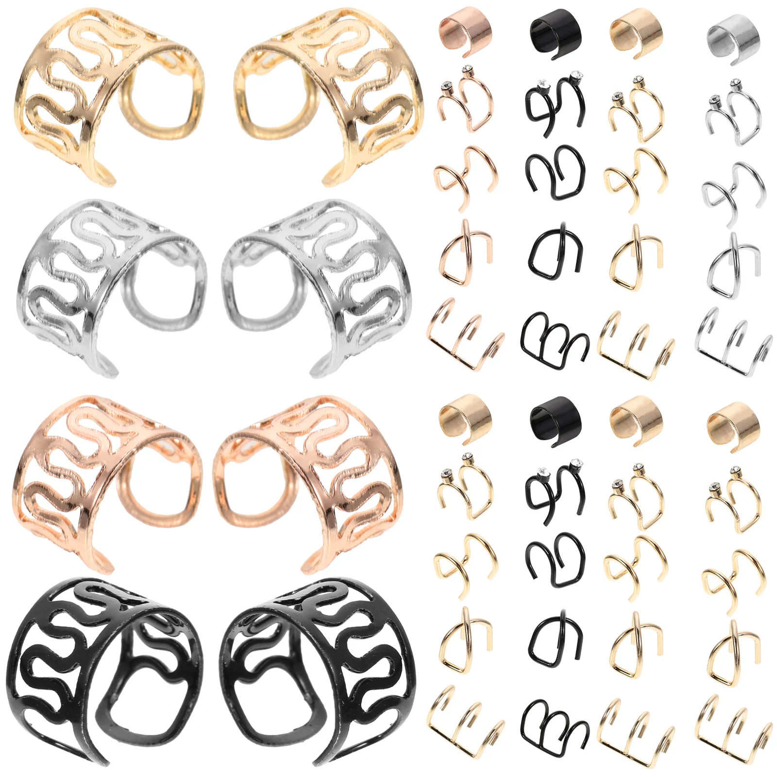 48 Pcs Braid Cuffs Decorative Braiding Accessories Non Piercing Ear Cuffs Women Hair Rings Stylish Hair Decorations Braids
48 Pcs Braid Cuffs Decorative Braiding Accessories Non Piercing Ear Cuffs Women Hair Rings Stylish Hair Decorations Braids