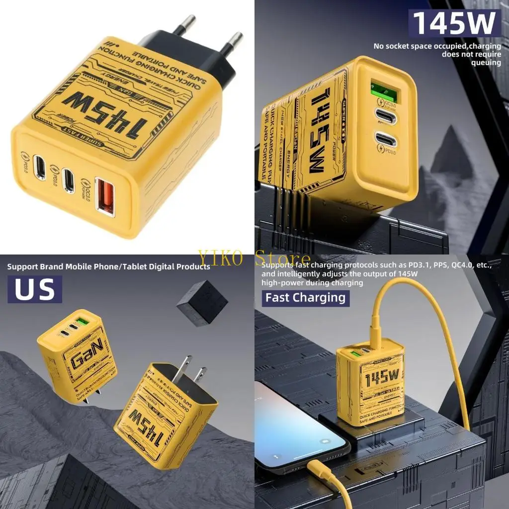 K32C Yellow 3 Port Quick with USB and PD3.0 Port for Mobile Phones Charging
K32C Yellow 3 Port Quick with USB and PD3.0 Port for Mobile Phones Charging
