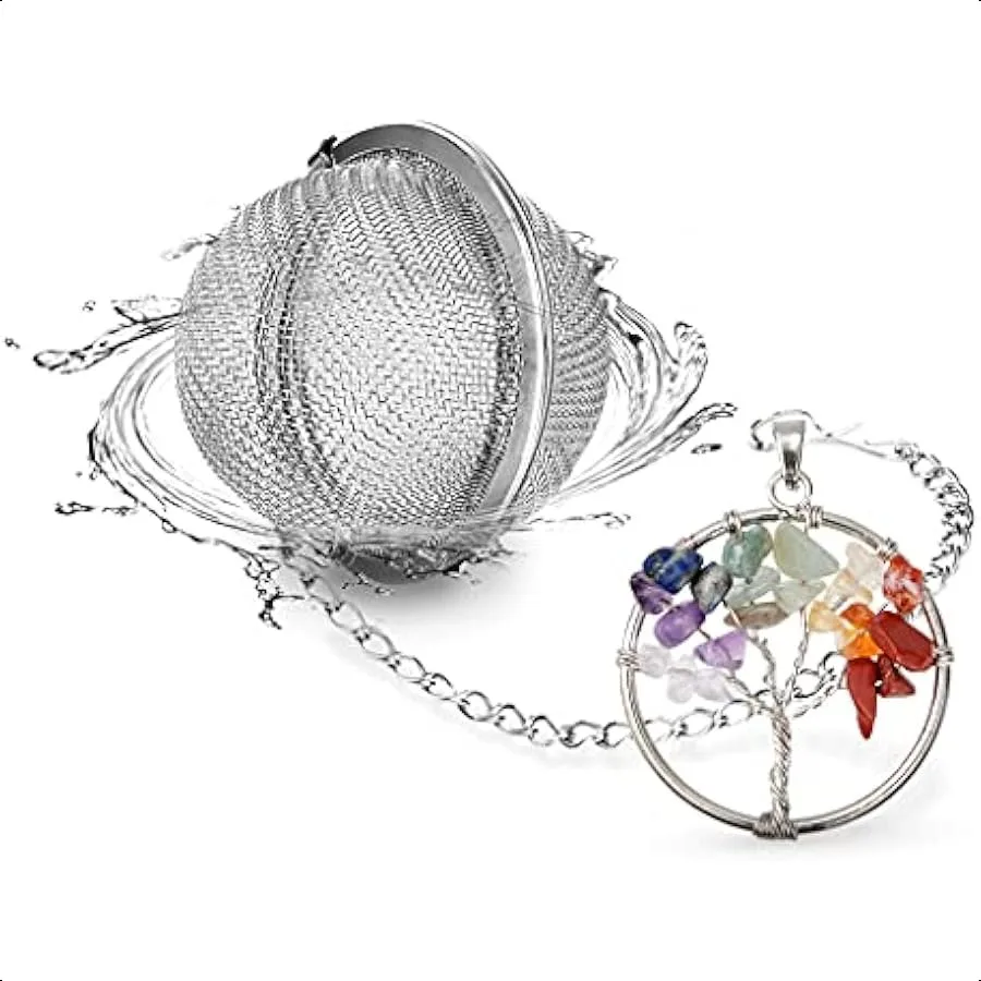 Natural Healing Crystals Quartz Tree of Life Tea Infuser Tea Steeper for Loose Tea 7 Chakras Gemstone Pendant 18 8 Stainless St
Natural Healing Crystals Quartz Tree of Life Tea Infuser Tea Steeper for Loose Tea 7 Chakras Gemstone Pendant 18 8 Stainless St