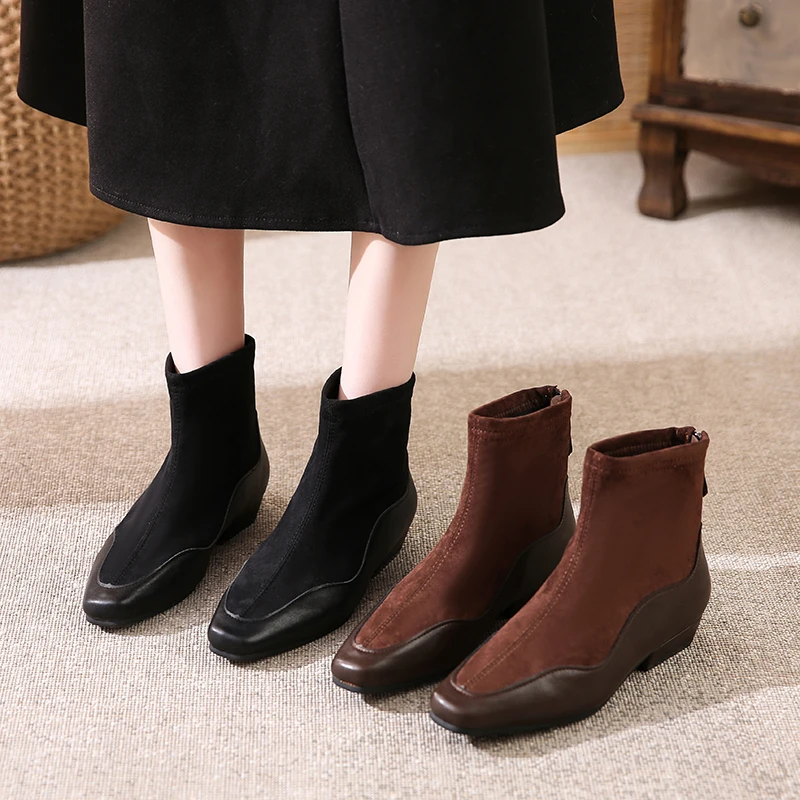 Новинка 2023 года, женские ботильоны в уличном стиле, модная элегантная обувь, осенне-зимние эластичные современные короткие ботинки на квадратном каблуке
Новинка 2023 года, женские ботильоны в уличном стиле, модная элегантная обувь, осенне-зимние эластичные современные короткие ботинки на квадратном каблуке