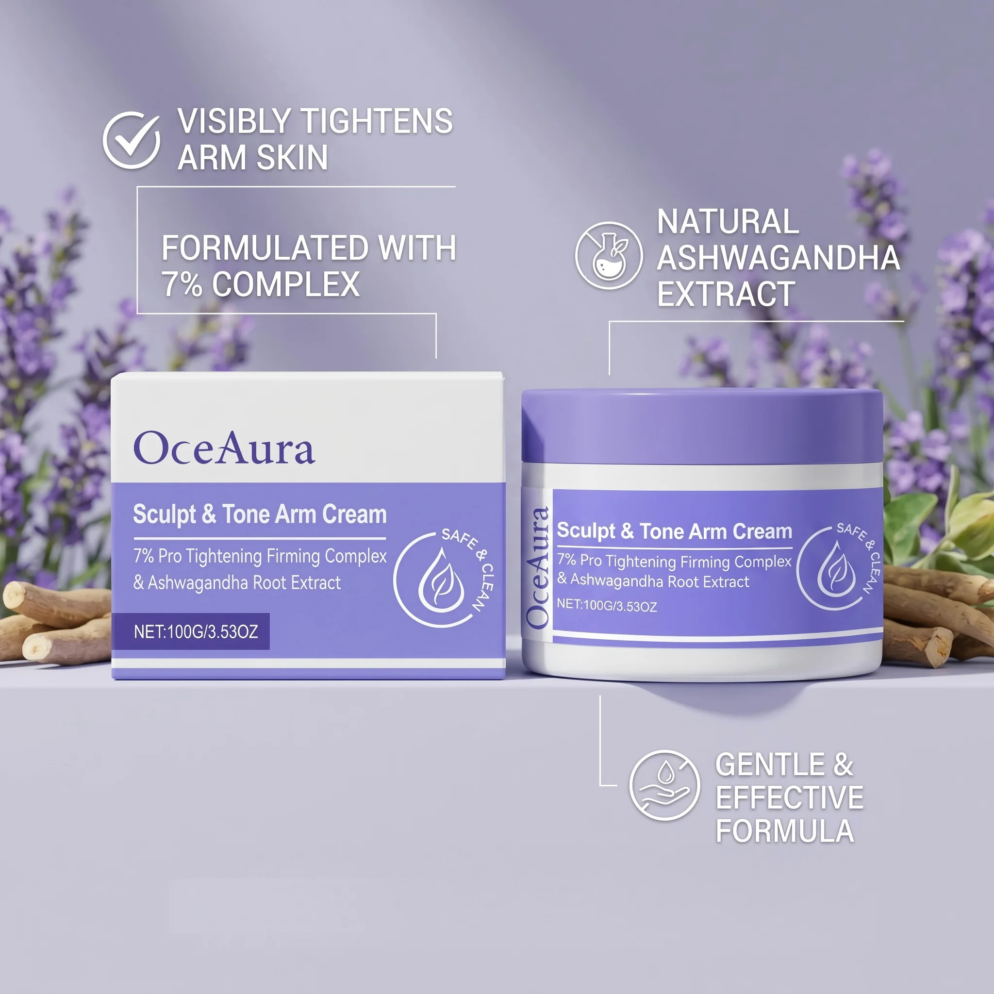 Arm Firming Cream for Flabby Skin, Sculpt & Tone Lotion Restores Elasticity Hydrating Nourishing Tightening & Firming Body Care
Arm Firming Cream for Flabby Skin, Sculpt & Tone Lotion Restores Elasticity Hydrating Nourishing Tightening & Firming Body Care