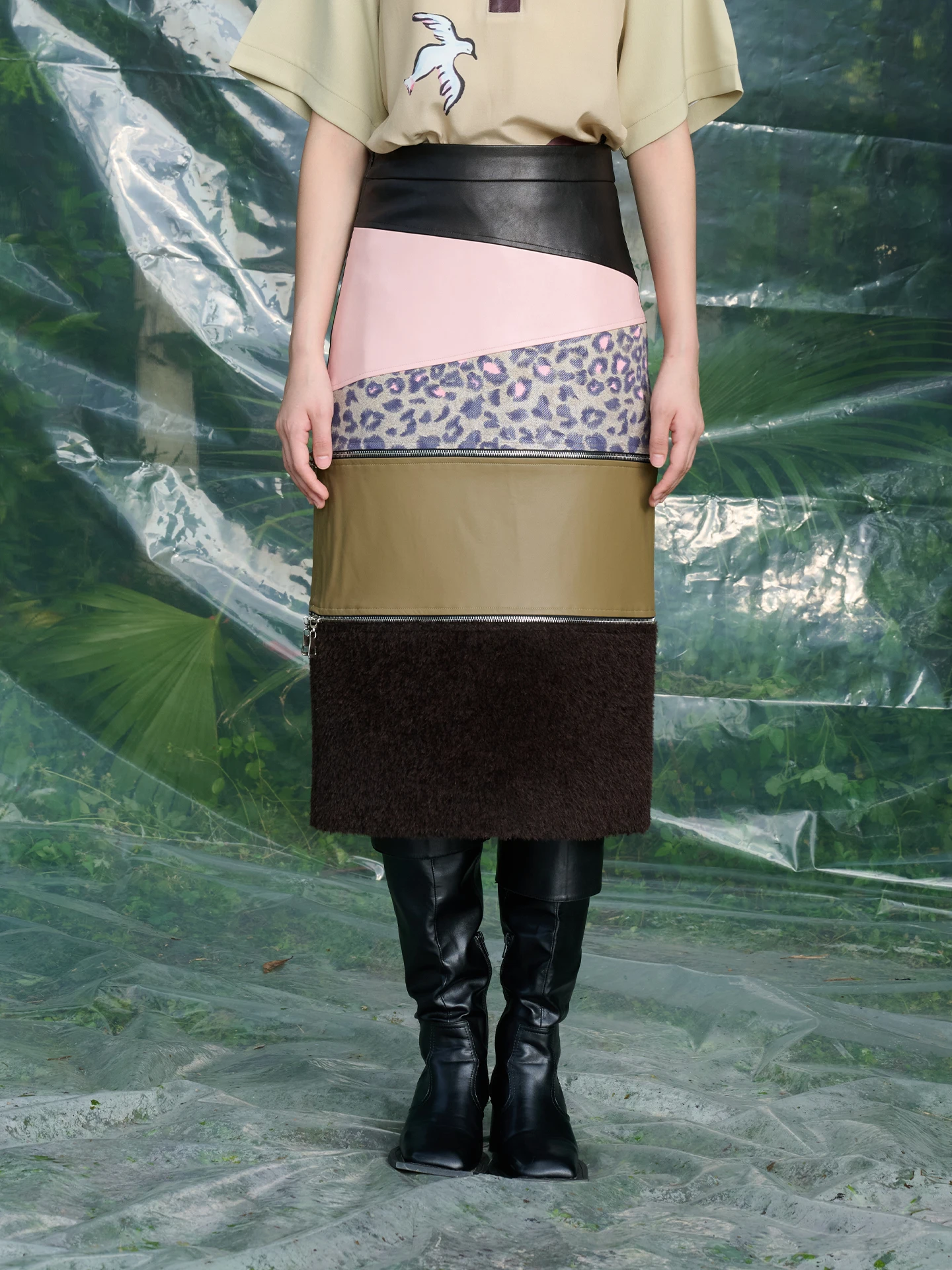 Heavy Du Tee-Way Zipper Detachable Color Blo Leather Skirt f-length Women's Midi Skirt Clean Fit Polyester ...
Heavy Du Tee-Way Zipper Detachable Color Blo Leather Skirt f-length Women's Midi Skirt Clean Fit Polyester ...