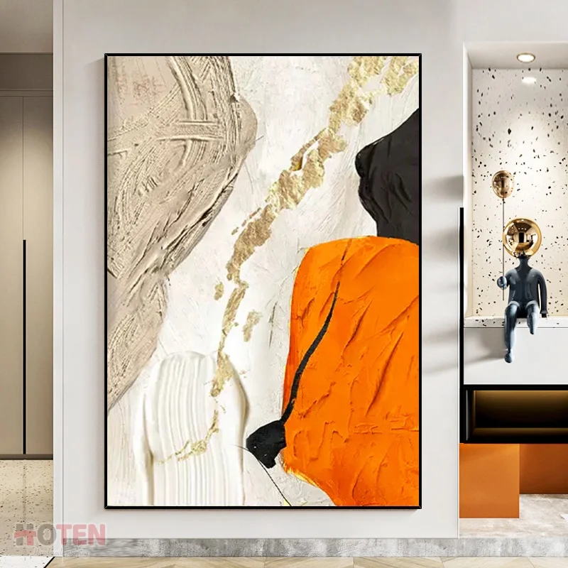 100% Hand Painted Golden Abstract Thick Textured Modern Abstract Handmade Gold Oil Painting On Canvas
100% Hand Painted Golden Abstract Thick Textured Modern Abstract Handmade Gold Oil Painting On Canvas