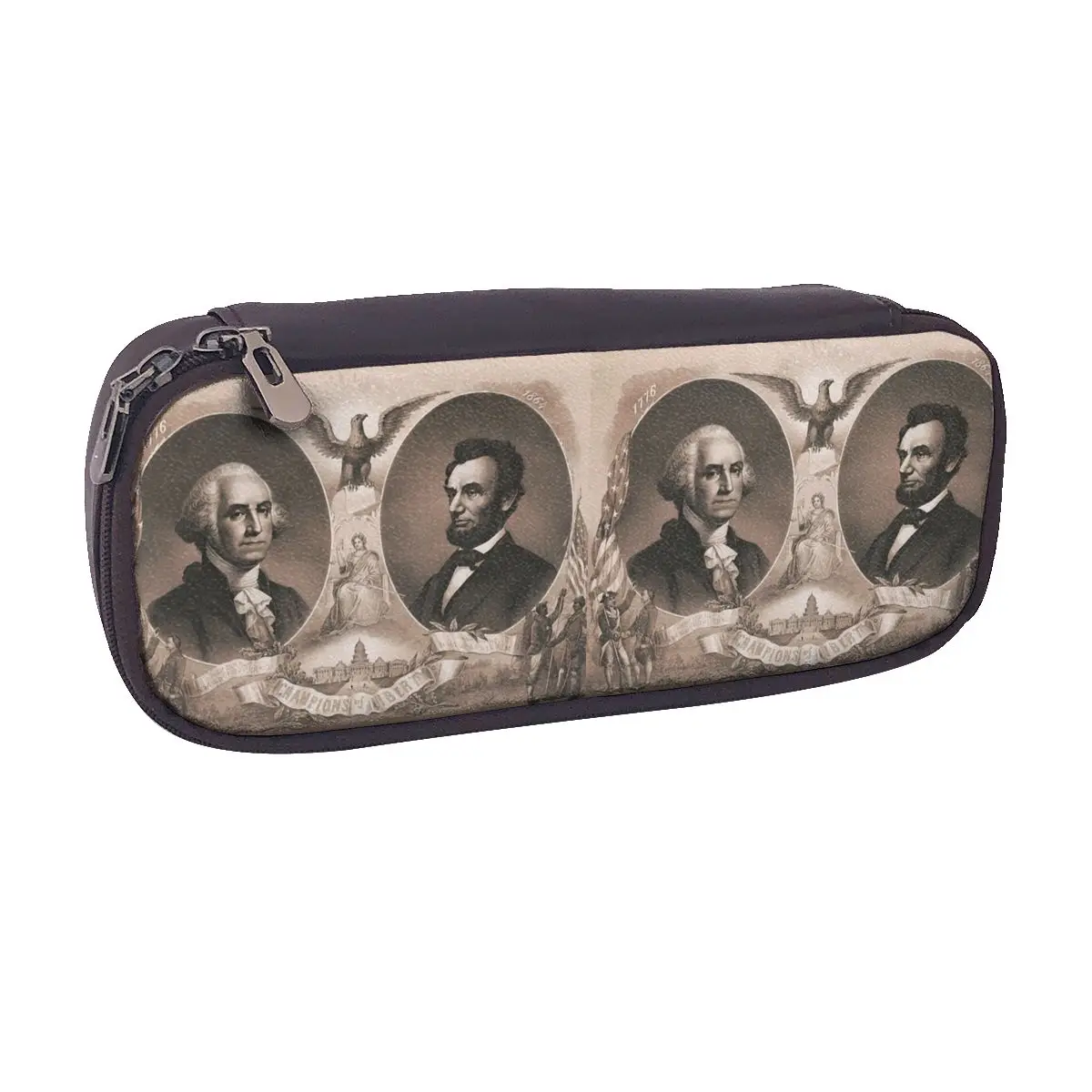 George Washington And Abraham Lincoln Leather Pencil Case for Boys Girls Gifts Pen Box Pencil Bag Pen Holder Bag
George Washington And Abraham Lincoln Leather Pencil Case for Boys Girls Gifts Pen Box Pencil Bag Pen Holder Bag