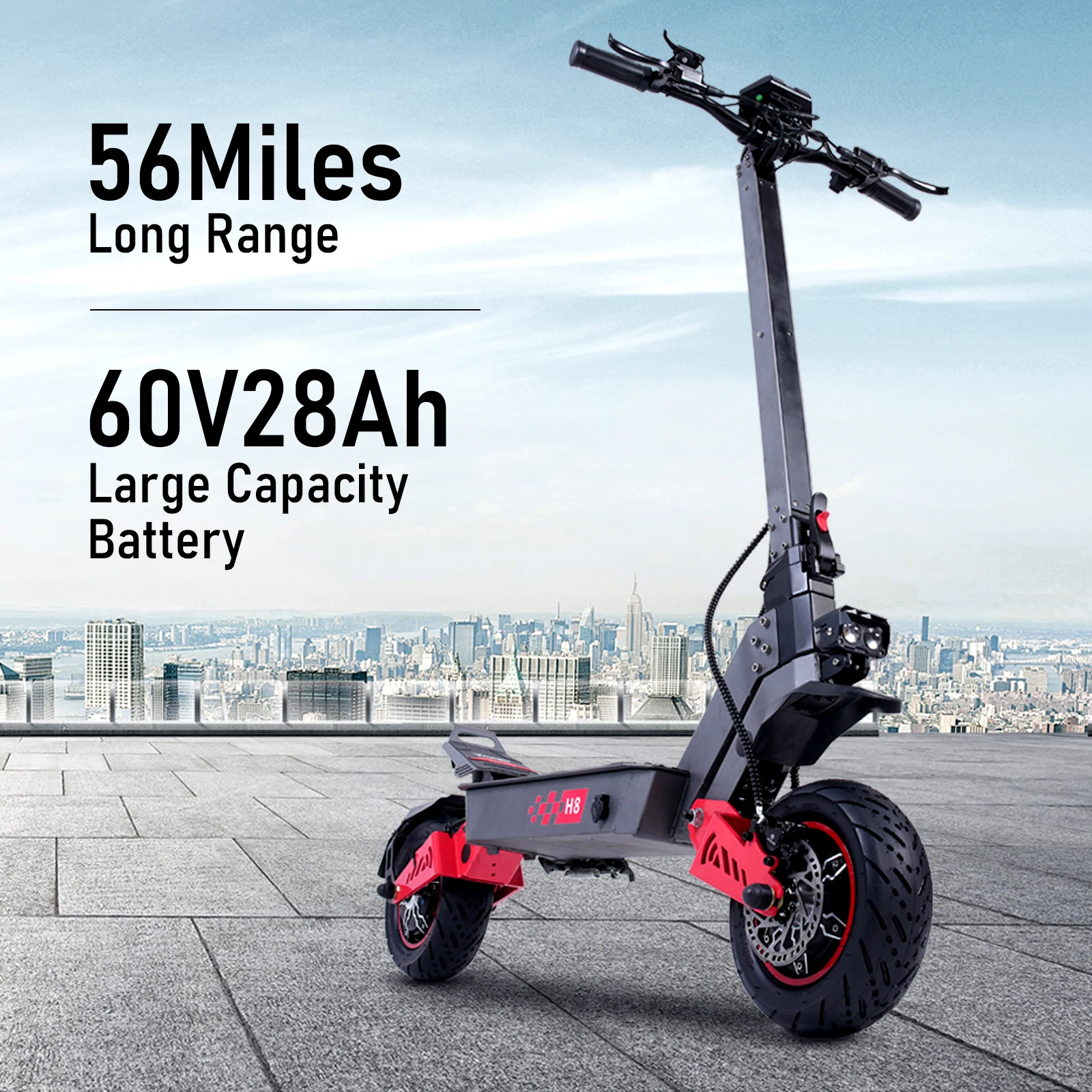 3000W*2 Dual Motor Electric Scooter – 50MPH Top Speed, 50-56 Mile Range, Foldable, 440LB Capacity, Premium Quality for Adults
3000W*2 Dual Motor Electric Scooter – 50MPH Top Speed, 50-56 Mile Range, Foldable, 440LB Capacity, Premium Quality for Adults