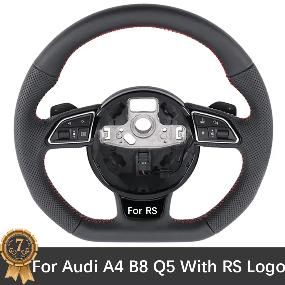 Многофункциональное рулевое колесо для Audi A4 B8 Q5, кожаный Перфоратор с красной линией, аксессуары для сборки логотипа RS
Многофункциональное рулевое колесо для Audi A4 B8 Q5, кожаный Перфоратор с красной линией, аксессуары для сборки логотипа RS