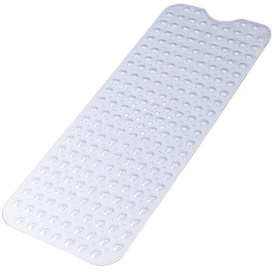 Extra Long Non Slip Bathtub Mat - 40 x 16 Inch Machine Washable Tub Mats with Suction Cups and Drain Holes for Bathroom
Extra Long Non Slip Bathtub Mat - 40 x 16 Inch Machine Washable Tub Mats with Suction Cups and Drain Holes for Bathroom