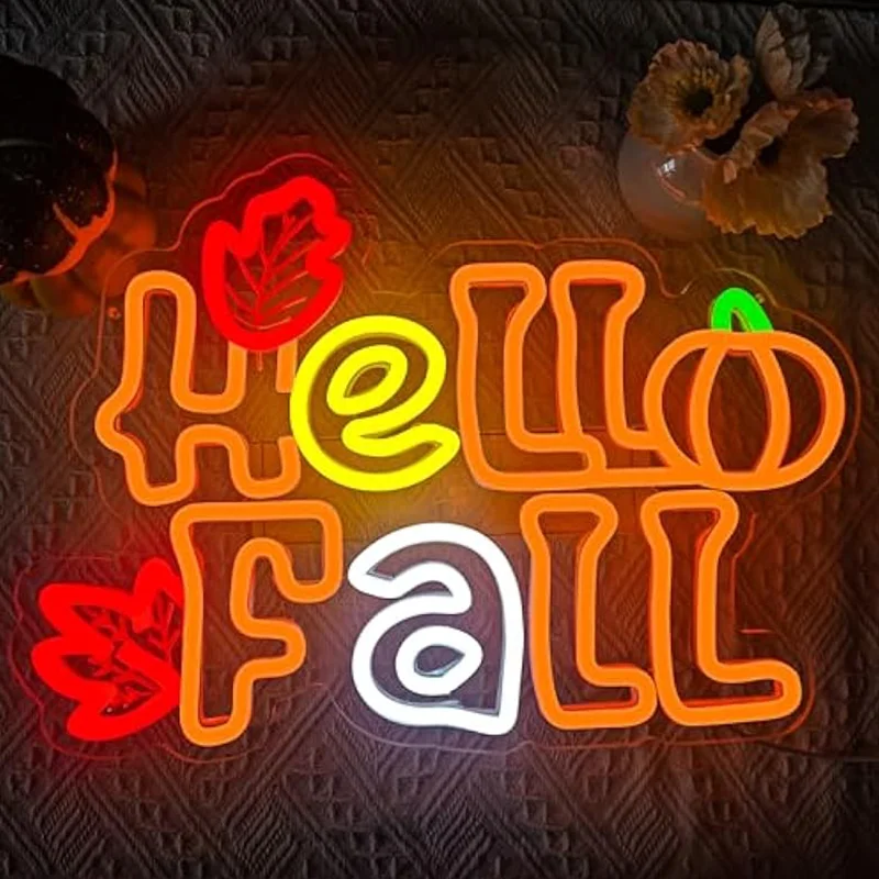 Hello Fall Neon Sign Maple Leaf Neon Sign Thanksgiving LED Neon Light Sign Thanksgiving Decorations for Autumn Room Bedroom Tabl
Hello Fall Neon Sign Maple Leaf Neon Sign Thanksgiving LED Neon Light Sign Thanksgiving Decorations for Autumn Room Bedroom Tabl