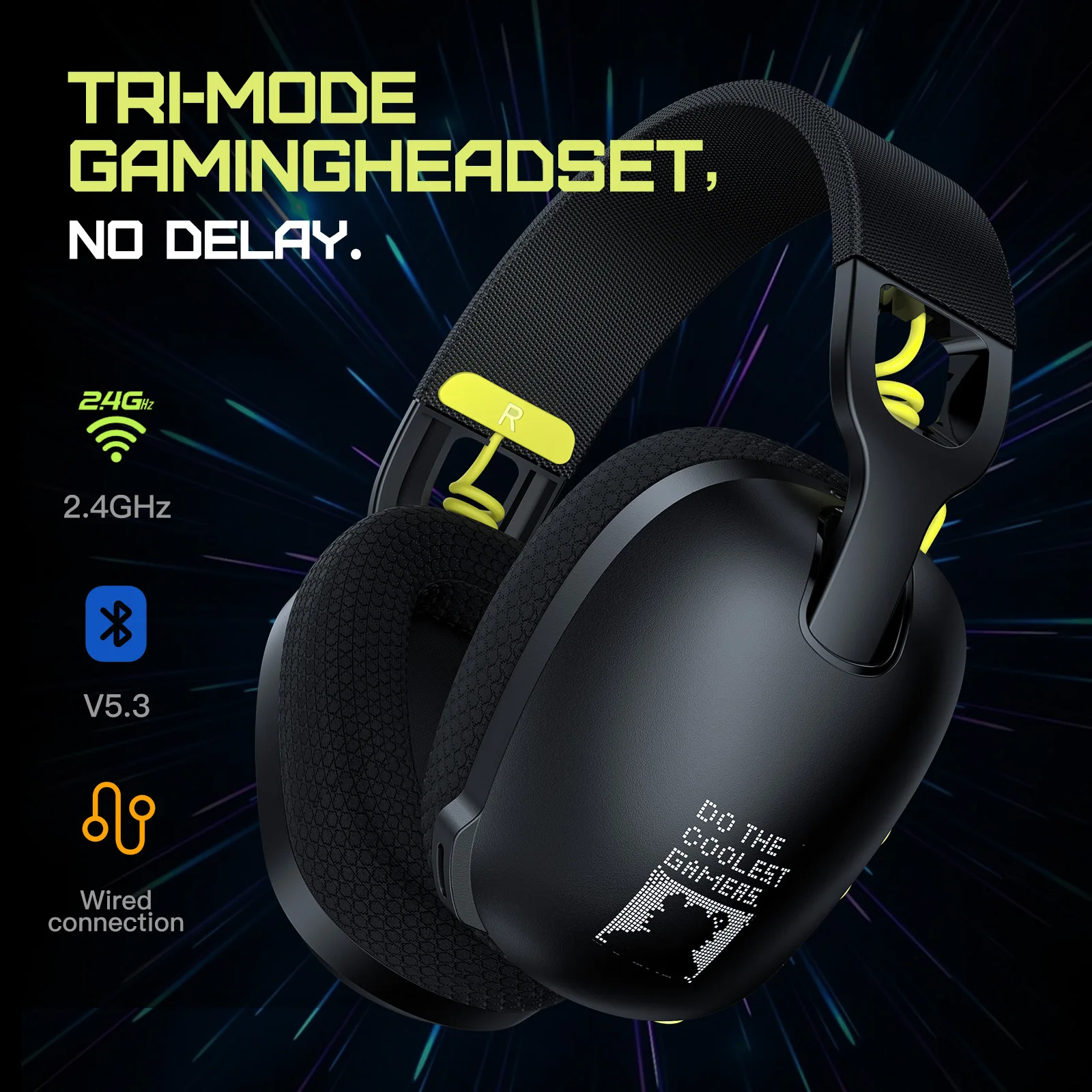 Игровая гарнитура с низкой задержкой 2,4G, беспроводная Bluetooth-гарнитура, проводная трехрежимная гарнитура с шумоподавлением, стереоигровые наушники
Игровая гарнитура с низкой задержкой 2,4G, беспроводная Bluetooth-гарнитура, проводная трехрежимная гарнитура с шумоподавлением, стереоигровые наушники