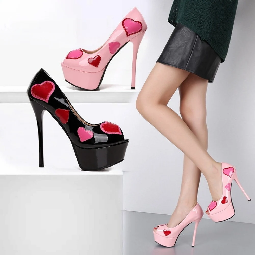 14cm Women Platform Pumps,Sexy Heart Print High Heels Spring Shallow Shoes,Peep Toe,Slip On,Black,Pink,Size 33-41,Dropship
14cm Women Platform Pumps,Sexy Heart Print High Heels Spring Shallow Shoes,Peep Toe,Slip On,Black,Pink,Size 33-41,Dropship