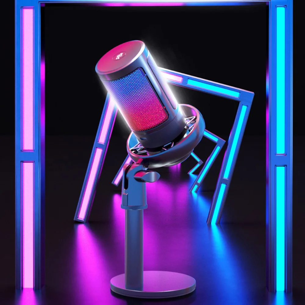 RGB Light Condenser RGB Microphone Professional Noise Reduction USB RGB Gaming Microphone Colorful Metal USB Microphone
RGB Light Condenser RGB Microphone Professional Noise Reduction USB RGB Gaming Microphone Colorful Metal USB Microphone
