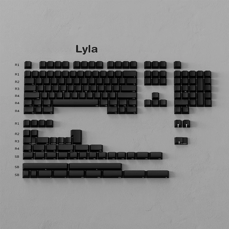 Pure black non-engraved keycap pbt material original height, containing glass beads skin feel
Pure black non-engraved keycap pbt material original height, containing glass beads skin feel