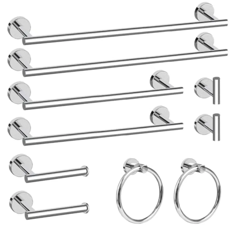 0 Pcs athroom Hardware Set, 2 Pack 5 Pcs Bathroom Accessories Set Include 24 inch, 16 inch Toilet Paper Holder, Towel bar, Towe
0 Pcs athroom Hardware Set, 2 Pack 5 Pcs Bathroom Accessories Set Include 24 inch, 16 inch Toilet Paper Holder, Towel bar, Towe