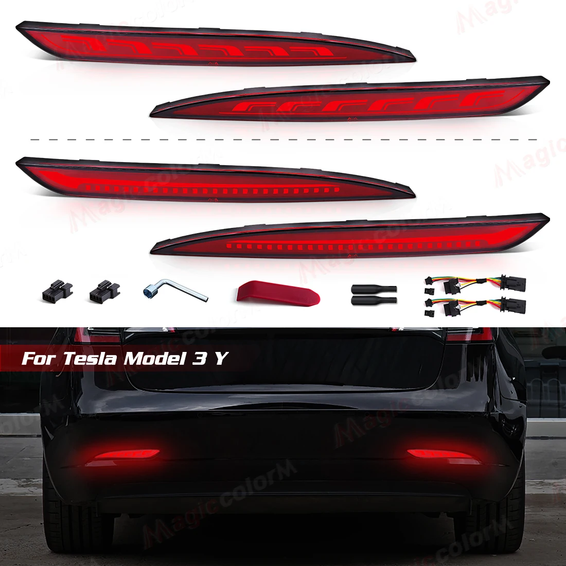 Car LED Rear Bumper Reflector For Tesla Model 3 Y 2017 2018 2019 2020 2021 2022 3-Functions Dynamic Turn Signal Light Brake 12V
Car LED Rear Bumper Reflector For Tesla Model 3 Y 2017 2018 2019 2020 2021 2022 3-Functions Dynamic Turn Signal Light Brake 12V
