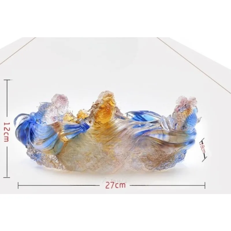 Glazed fish cornucopia ornament Jade Mantang Home Furnishing Living Room Ornament New Chinese Soft Decoration
Glazed fish cornucopia ornament Jade Mantang Home Furnishing Living Room Ornament New Chinese Soft Decoration