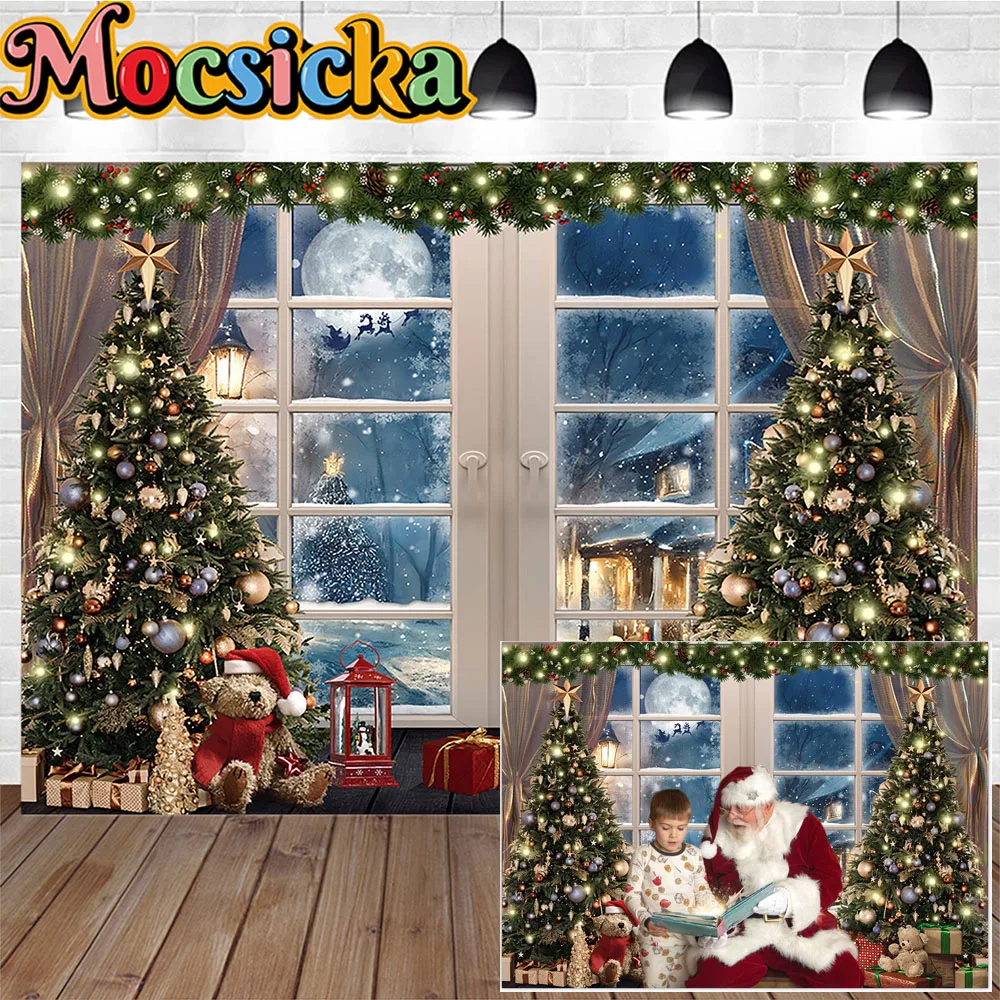 Merry Christmas Backdrop Window Curtain Xmas Tree Toy Bear Gift Decoration Background Kids Studio Glitter Winter Photobooth Kit
Merry Christmas Backdrop Window Curtain Xmas Tree Toy Bear Gift Decoration Background Kids Studio Glitter Winter Photobooth Kit