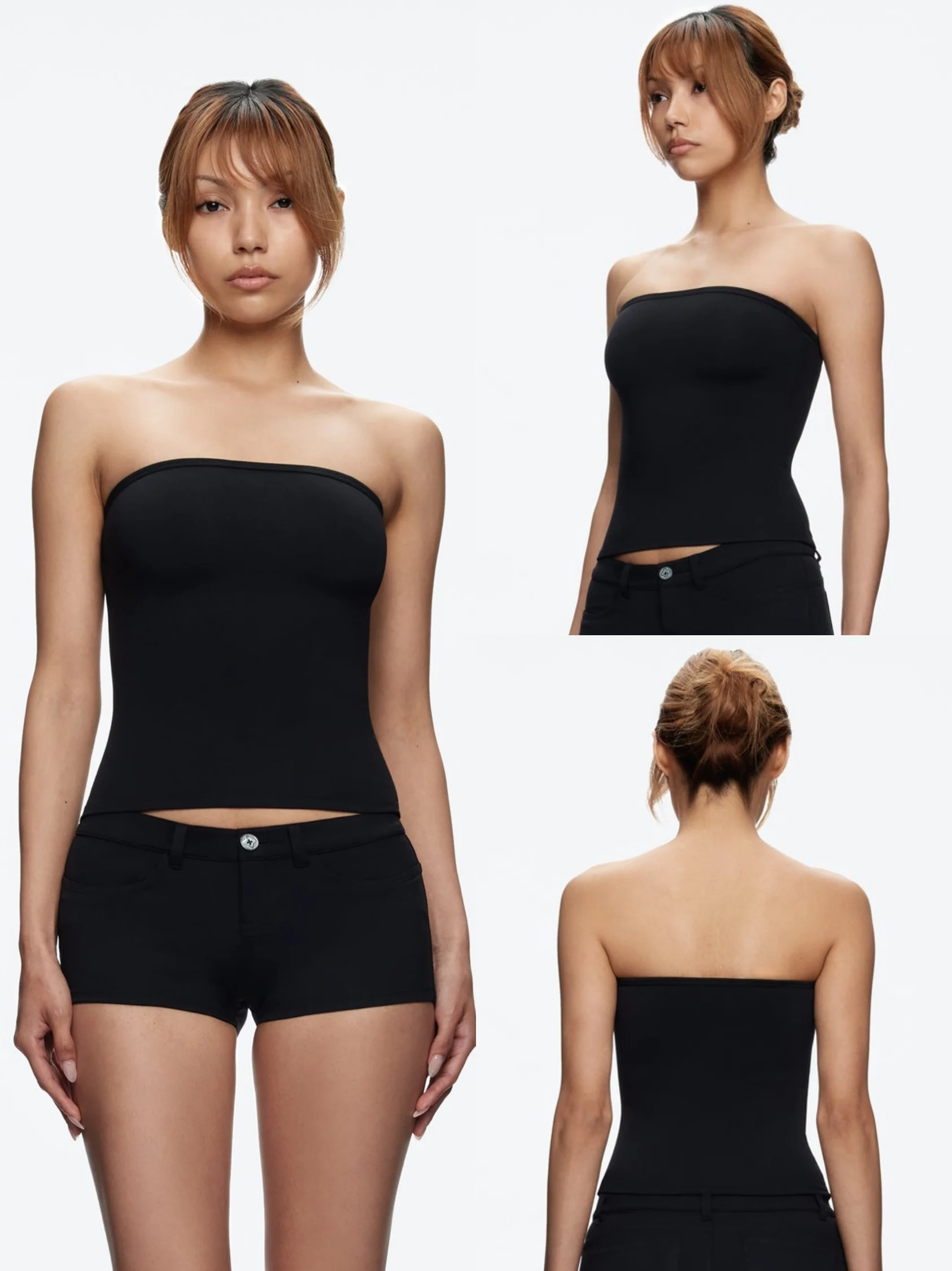 Tank Black Women's Elastic Short Tight Tube Top Casual Sports Top Fashionable Sexy Vest
Tank Black Women's Elastic Short Tight Tube Top Casual Sports Top Fashionable Sexy Vest