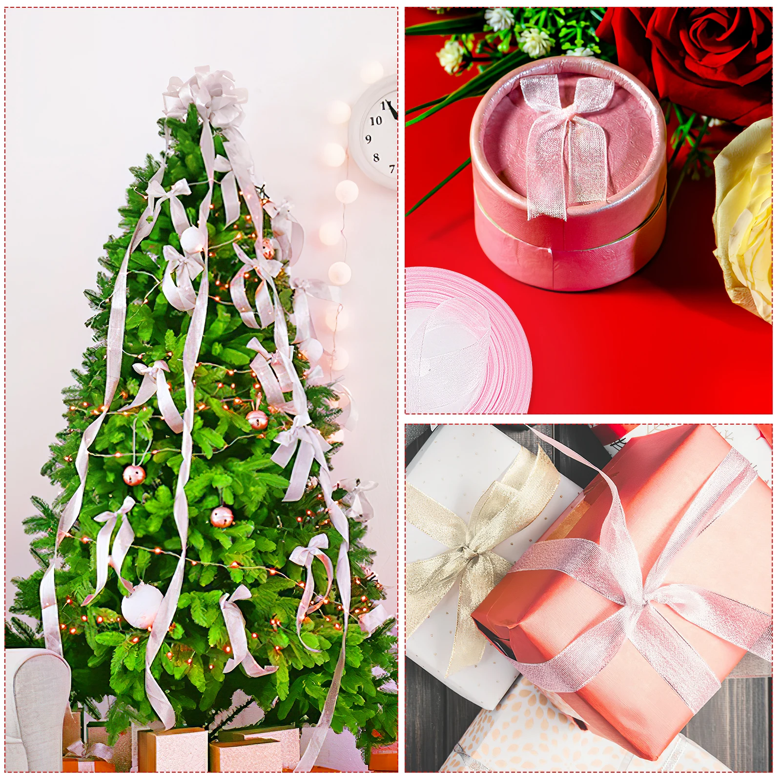 2 Rolls Gift Wrapping Ribbon Polyester Soft Decorative Ribbons Wedding Party Christmas DIY Crafts Transparent Cake Decor Box Bag
2 Rolls Gift Wrapping Ribbon Polyester Soft Decorative Ribbons Wedding Party Christmas DIY Crafts Transparent Cake Decor Box Bag