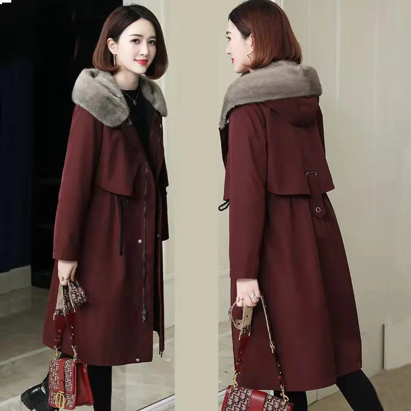 Thicken Parkas 2024 New Winter Jacket Women's Plus Size Velvet Cotton Coat Warm Loose Fur Collar Hooded Snow Outwear L107
Thicken Parkas 2024 New Winter Jacket Women's Plus Size Velvet Cotton Coat Warm Loose Fur Collar Hooded Snow Outwear L107