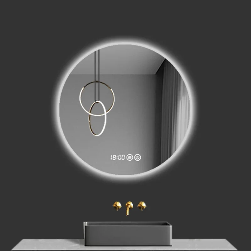 Wall Mounted Modern Mirror Clock Aesthetic Round Bathroom Mirror Led Makeup Espelho Maquilhagem Com Led Makeup Vanity Furniture
Wall Mounted Modern Mirror Clock Aesthetic Round Bathroom Mirror Led Makeup Espelho Maquilhagem Com Led Makeup Vanity Furniture