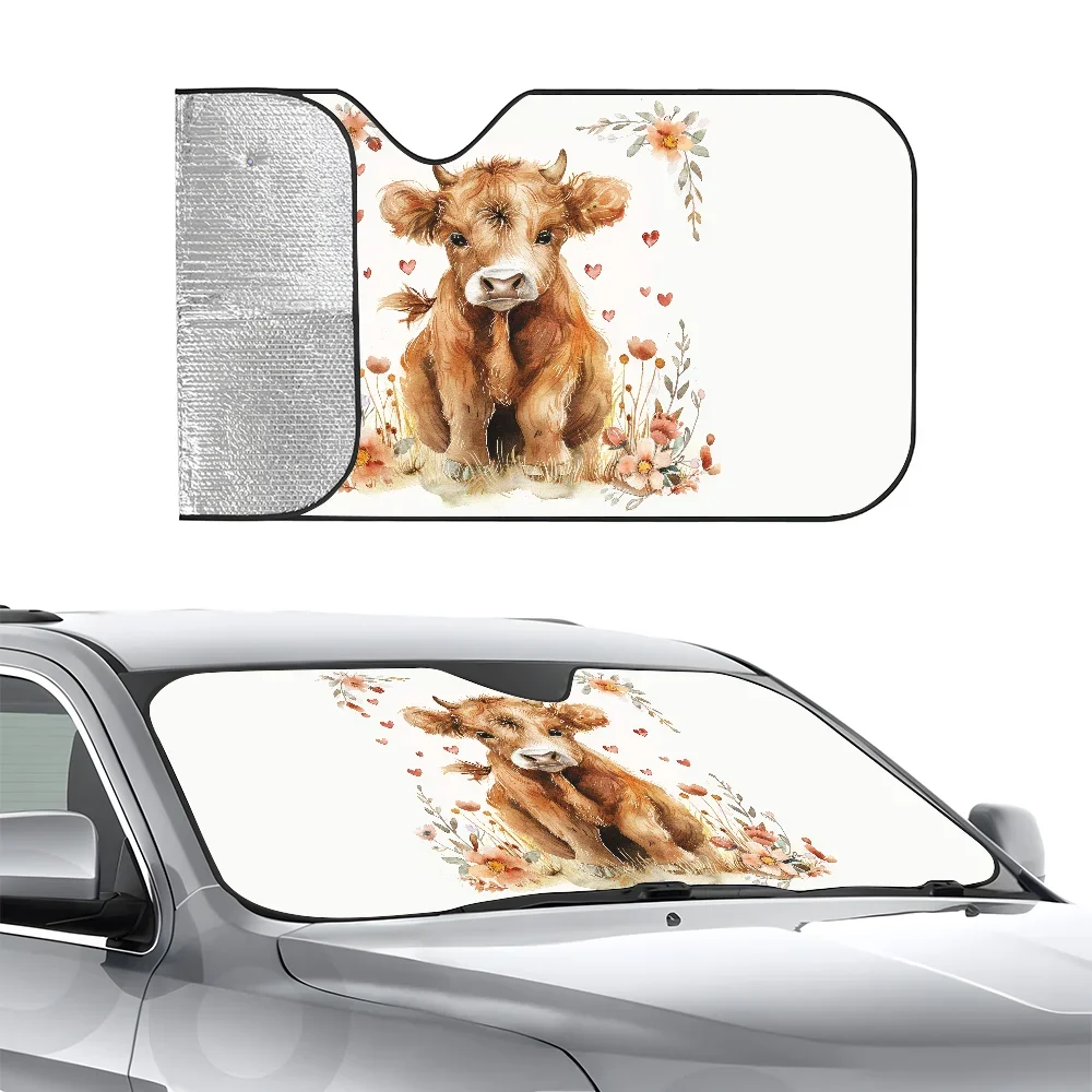 Симпатичный автомобильный солнцезащитный козырек Highland Cow, трехслойная изоляция, переднее лобовое стекло автомобиля, солнцезащитный козырек на присоске, блоки УФ-лучей, солнце
Симпатичный автомобильный солнцезащитный козырек Highland Cow, трехслойная изоляция, переднее лобовое стекло автомобиля, солнцезащитный козырек на присоске, блоки УФ-лучей, солнце