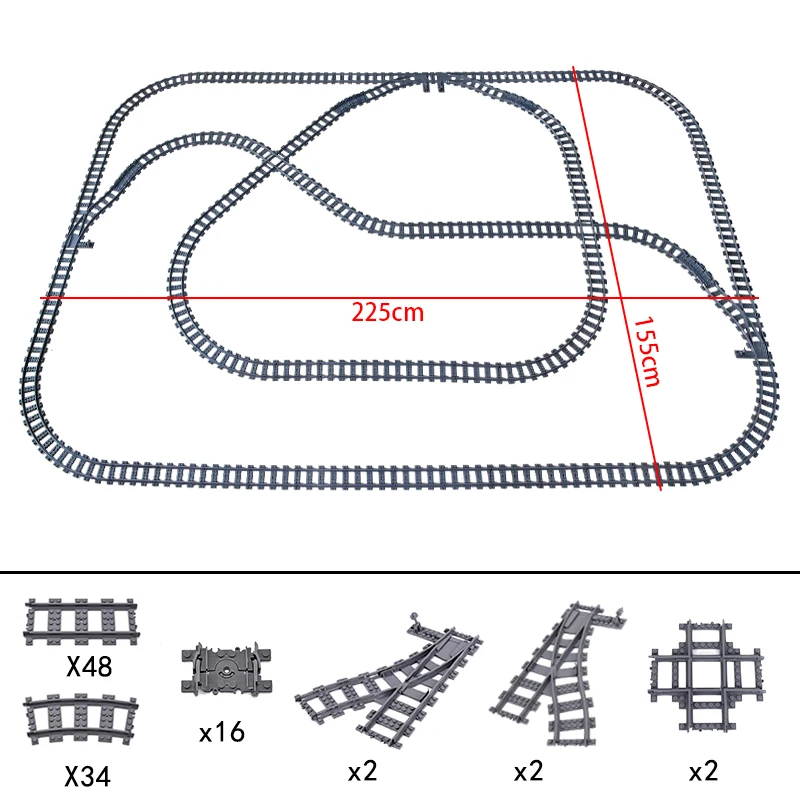 MOC Creative Expert Ideas City Train 104pcs Tracks Single Slip Switch Crossings Rails Bricks Building Blocks DIY Toys kids gifts
MOC Creative Expert Ideas City Train 104pcs Tracks Single Slip Switch Crossings Rails Bricks Building Blocks DIY Toys kids gifts