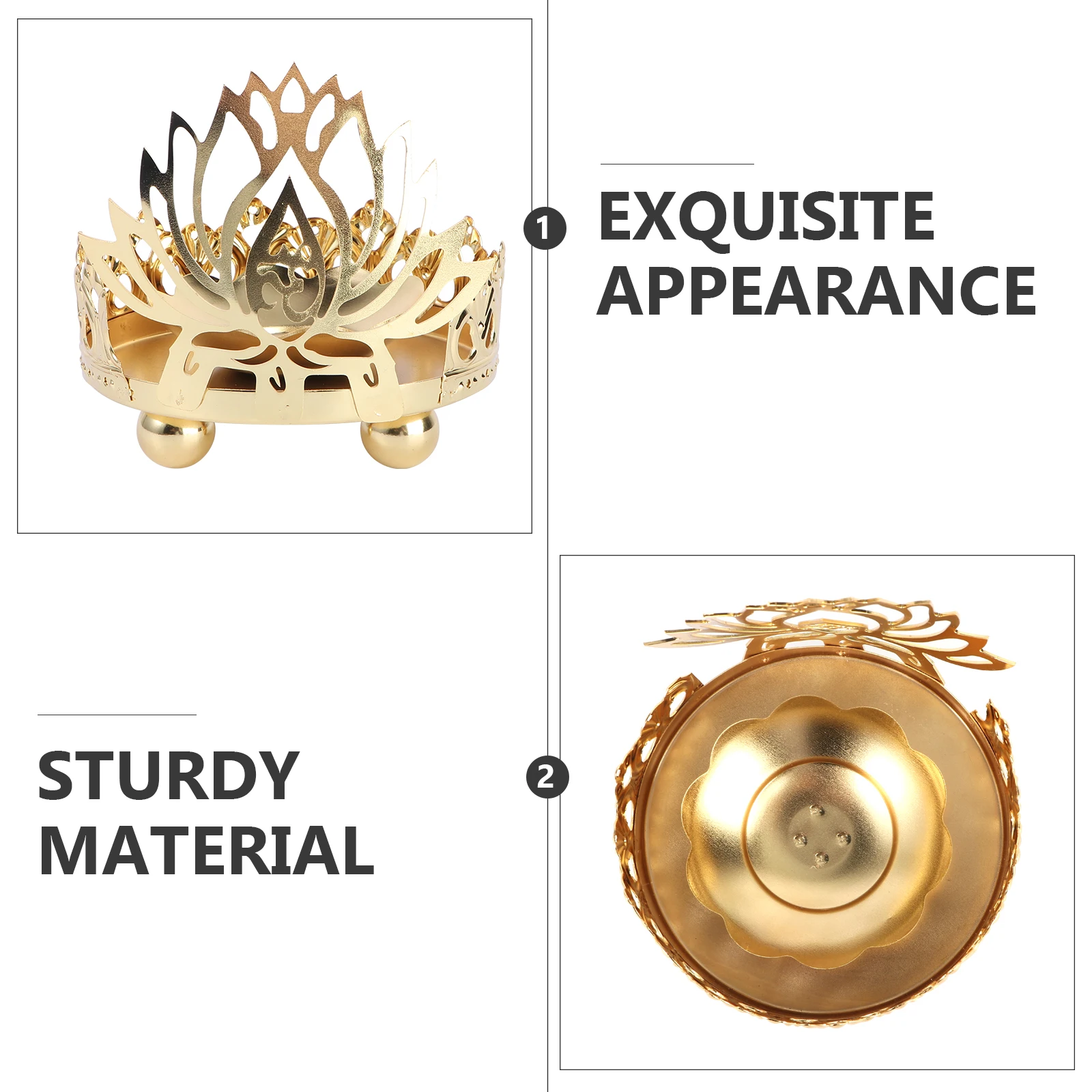Gold Alloy Holders Alloy C leholder Lotus Shaped Decorative Temple C Home Office Creative
Gold Alloy Holders Alloy C leholder Lotus Shaped Decorative Temple C Home Office Creative