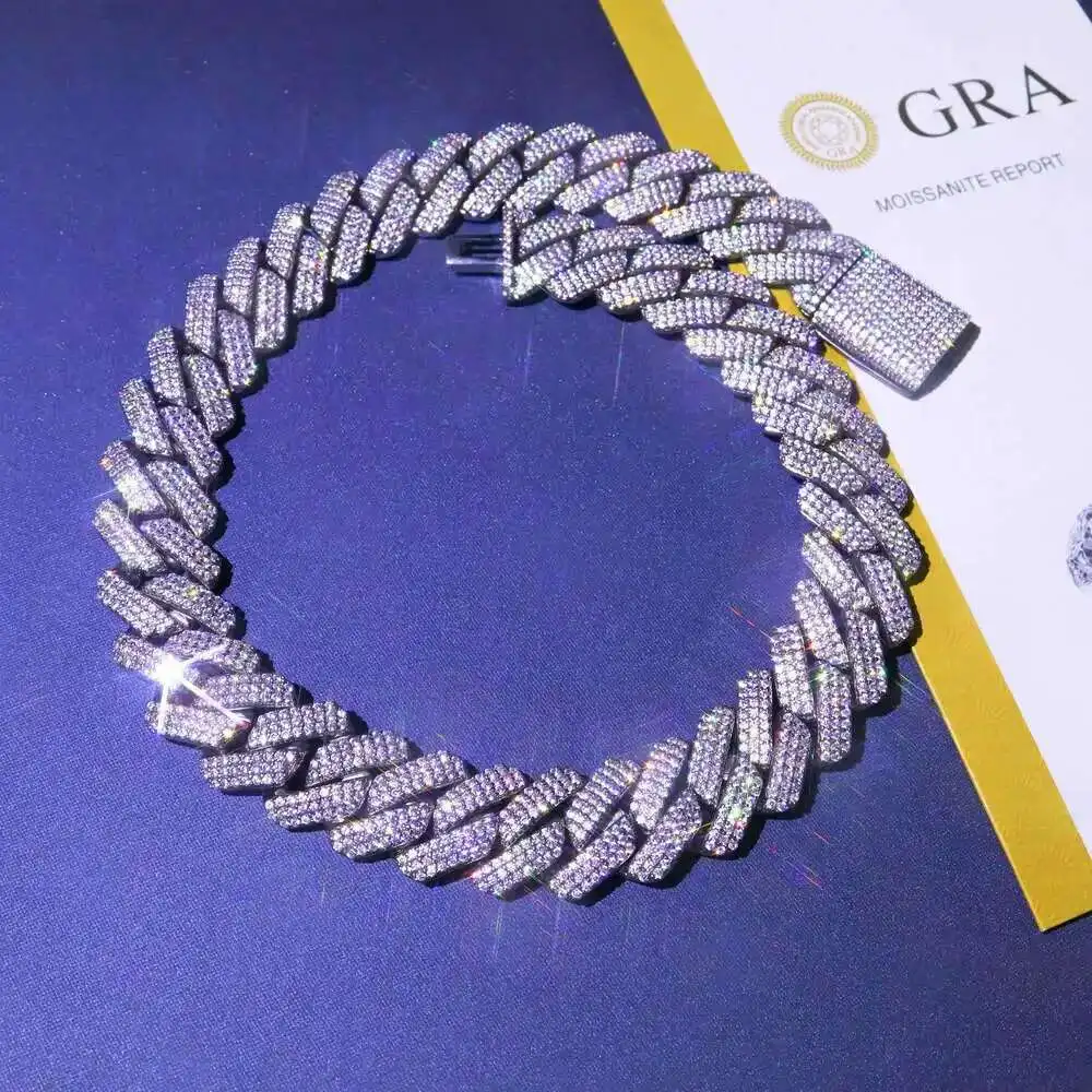 Pass Diamond Test Iced Out Moissanite Cuban Link Chain Necklace 14k Gold Plated Bracelet 19mm Hip Hop Jewelry for Men
Pass Diamond Test Iced Out Moissanite Cuban Link Chain Necklace 14k Gold Plated Bracelet 19mm Hip Hop Jewelry for Men