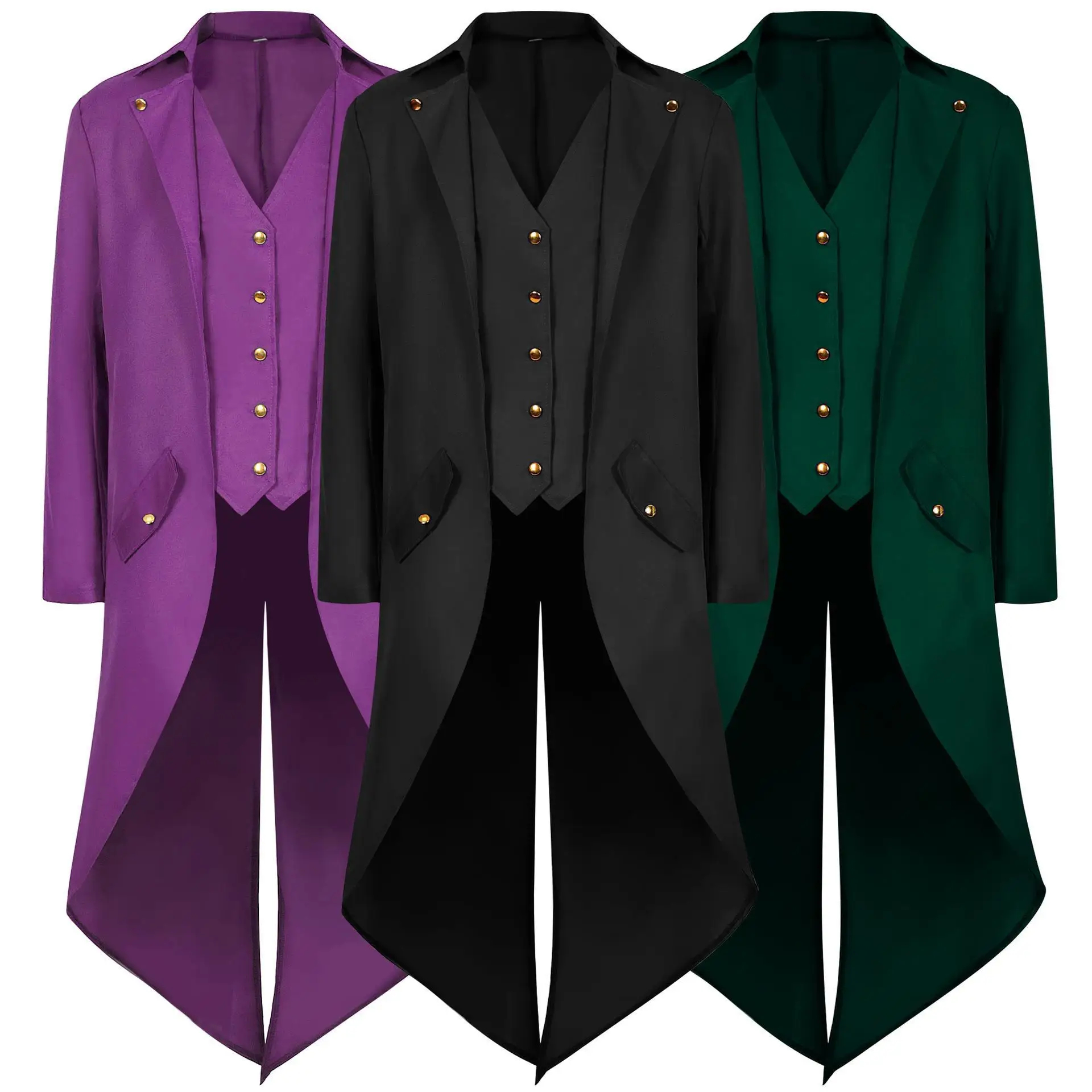 Medieval Tailcoat Cos Dance Performance St Punk loween Costume Retro Tailcoat Women's Ethnic Wear Stage Costume
Medieval Tailcoat Cos Dance Performance St Punk loween Costume Retro Tailcoat Women's Ethnic Wear Stage Costume