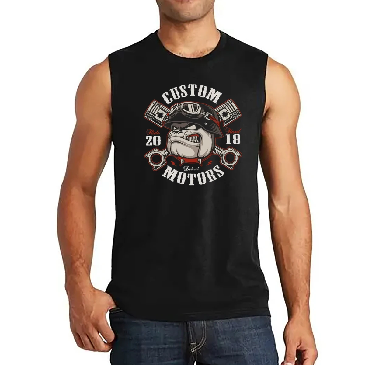 Custom Motors Мотоцикл Байкер Гонки Бульдог Райдер Майка 100% хлопок с круглым вырезом Летние повседневные мужские жилеты Футболка без рукавов
Custom Motors Мотоцикл Байкер Гонки Бульдог Райдер Майка 100% хлопок с круглым вырезом Летние повседневные мужские жилеты Футболка без рукавов
