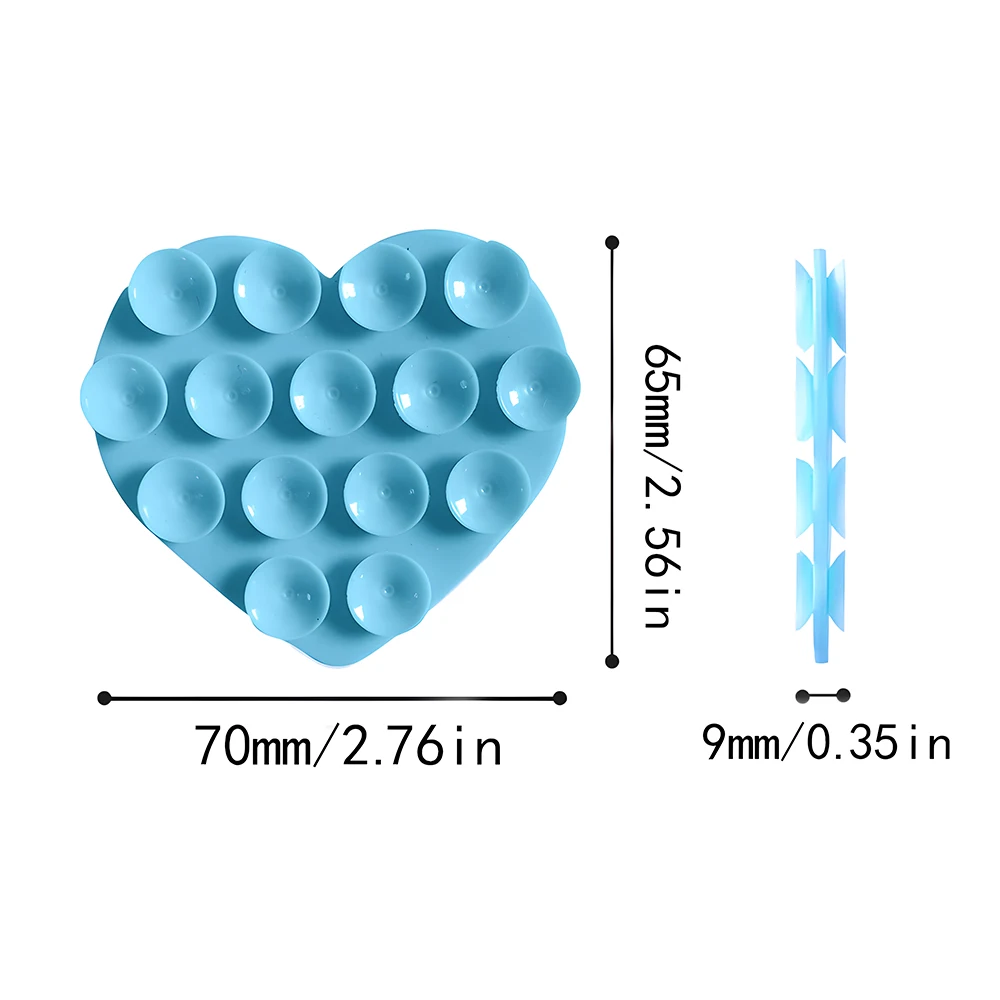 Heart Shaped Double-sided Silicone Suction Cup Phone Stand Self-adhesive Hands-free Mount Bracket for iPhone Dashboard
Heart Shaped Double-sided Silicone Suction Cup Phone Stand Self-adhesive Hands-free Mount Bracket for iPhone Dashboard