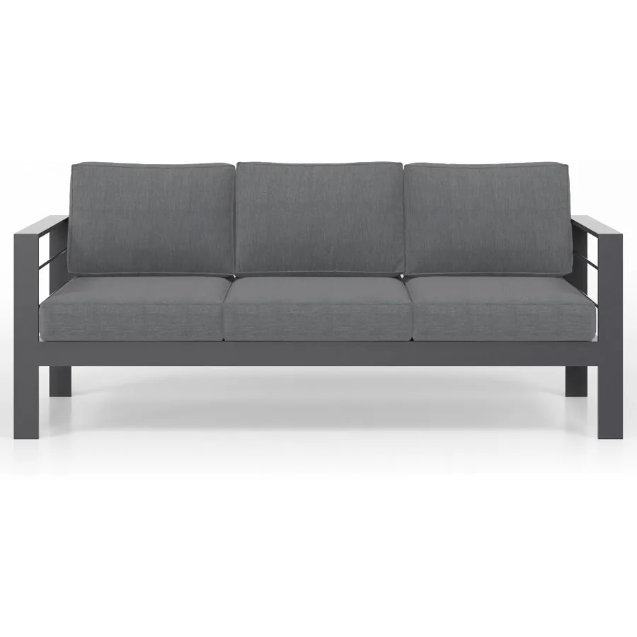 Solaste Outdoor Couch Aluminum Patio Furniture Sofa 3Seat AllWeather Metal Outdoor Patio Furniture with Cushions in Dark Grey f
Solaste Outdoor Couch Aluminum Patio Furniture Sofa 3Seat AllWeather Metal Outdoor Patio Furniture with Cushions in Dark Grey f