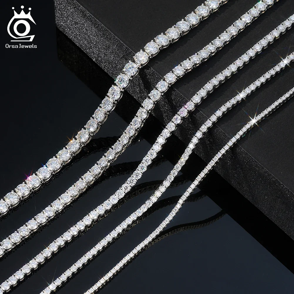 ORSA JEWELS Genuine D Color VVS Moissanite Diamond Tennis Necklace S925 Silver Elegant Neck Chain Jewelry for Women MON01
ORSA JEWELS Genuine D Color VVS Moissanite Diamond Tennis Necklace S925 Silver Elegant Neck Chain Jewelry for Women MON01