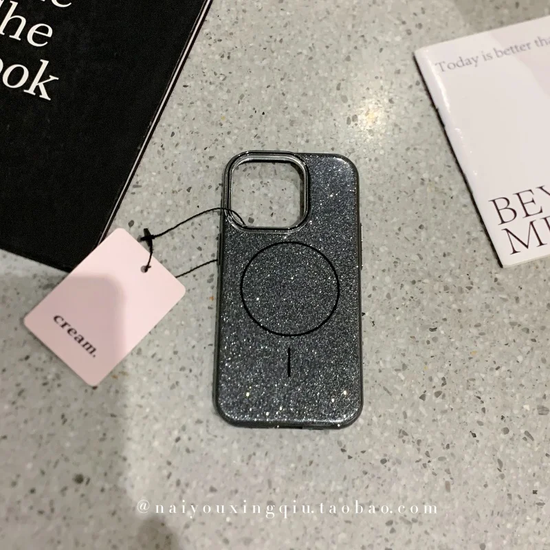 Solid Color Glitter Suitable for iPhone 16promax15 Pro14 Pro13 Pro Max12 Pro Max 11PRO MAX Magnetic Phone Case Protective Case 
Solid Color Glitter Suitable for iPhone 16promax15 Pro14 Pro13 Pro Max12 Pro Max 11PRO MAX Magnetic Phone Case Protective Case
