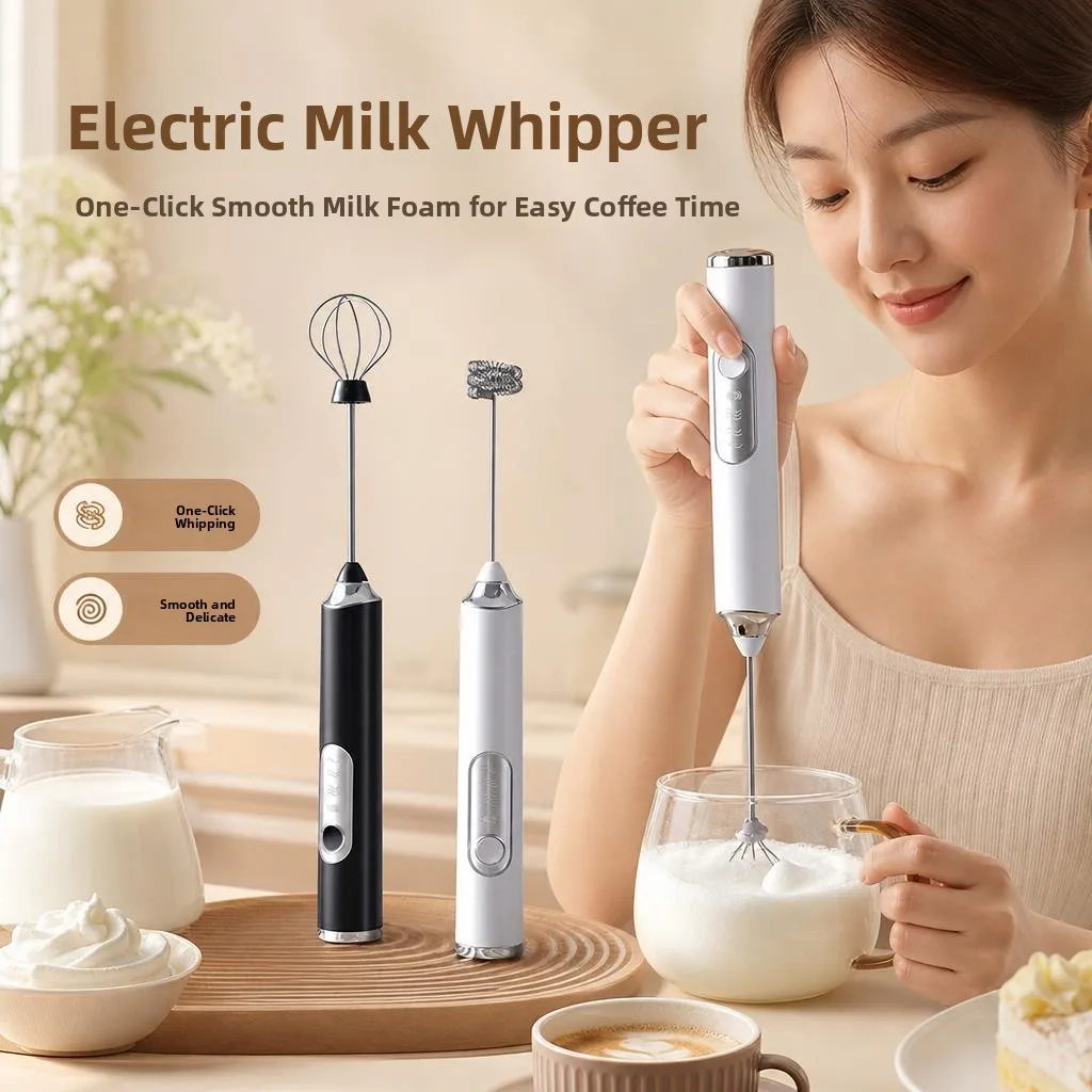Handheld Milk Frother Coffee Whisk Milk Foam Maker Kitchen Tool for Home Use Egg Processing Appliance
Handheld Milk Frother Coffee Whisk Milk Foam Maker Kitchen Tool for Home Use Egg Processing Appliance
