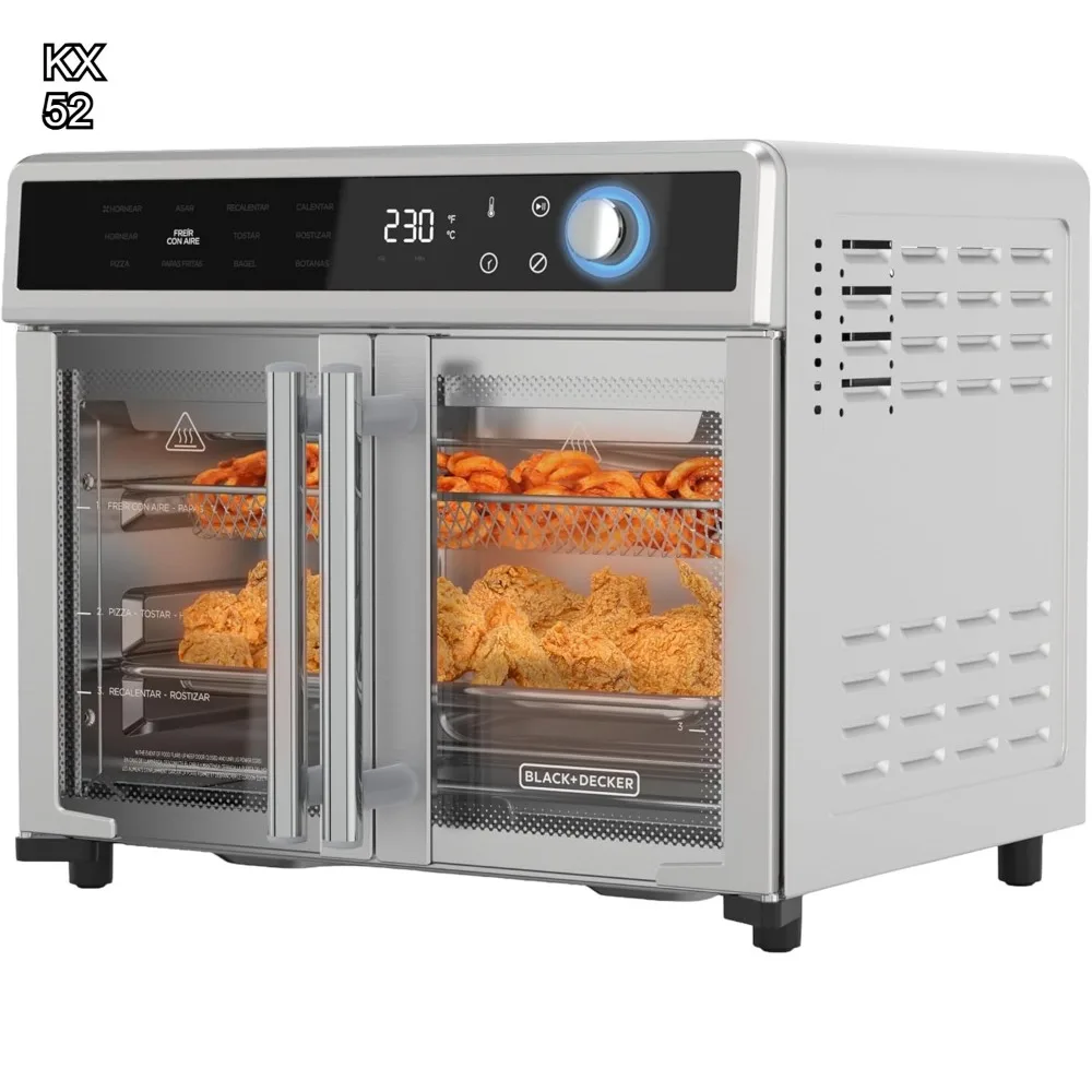 Многофункциональная аэрофритюрница-тостерница 12-в-1: быстрое приготовление, подходит для пиццы или 6 ломтиков хлеба, французские дверцы из нержавеющей стали
Многофункциональная аэрофритюрница-тостерница 12-в-1: быстрое приготовление, подходит для пиццы или 6 ломтиков хлеба, французские дверцы из нержавеющей стали